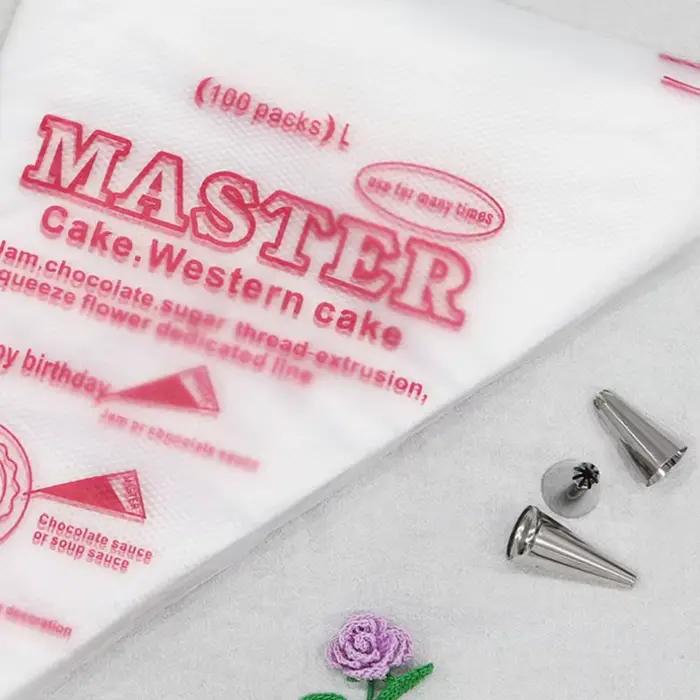 100 pièces de pochettes à pâtisserie jetables en plastique pour la décoration de gâteaux