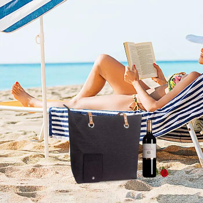 Sac à vin de camping avec distributeur de boissons intégré, sac à main isotherme portable pour garder le vin au frais, accessoires de camping et de plage