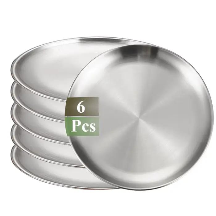 Ensemble d'assiettes en acier inoxydable pour Barbecue