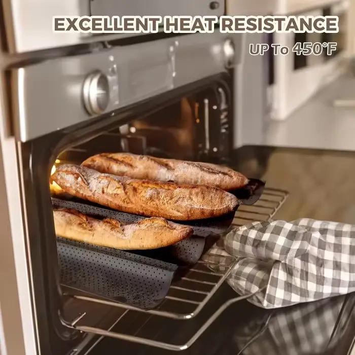 Plaque de cuisson antiadhésive perforée en acier au carbone pour baguettes