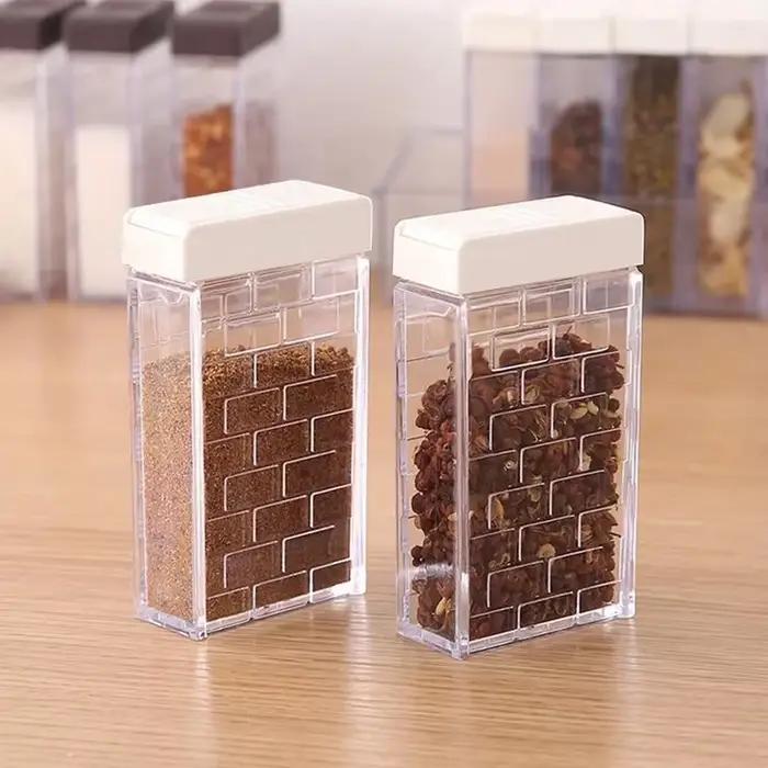 Boîte d'assaisonnement à épices en plastique PP 6 pièces pour rangement organisation cuisine occasions spéciales femmes amateurs