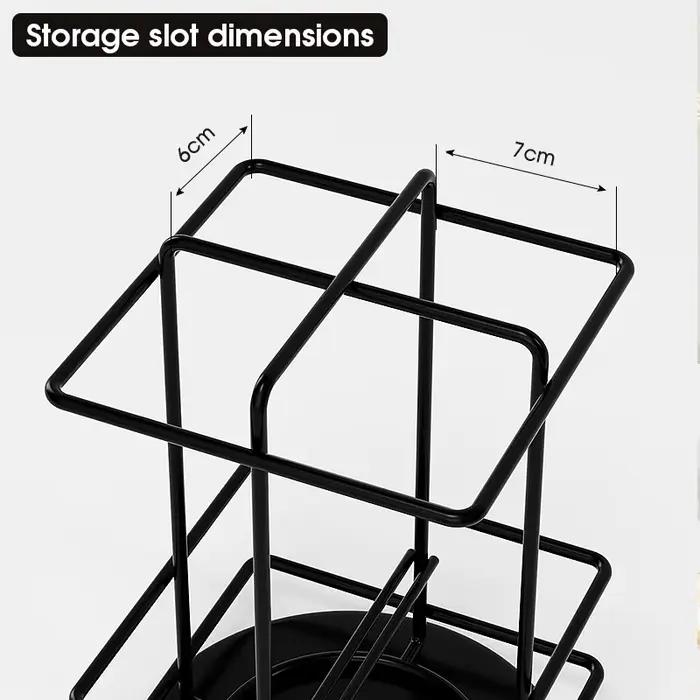 Support de rangement pour 40 dosettes de café Vertuo, support de rangement pour Nespresso Vertuoline, rotation à 360 degrés, fil métallique noir