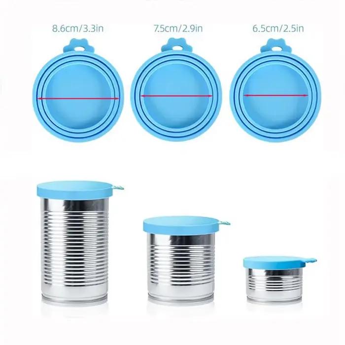 Couvercle en silicone pour boîte de conserve, couvercle hermétique pour aliments pour animaux de compagnie, pour chiots, chiens, chats, stockage, couvercle supérieur réutilisable, fournitures pour ani