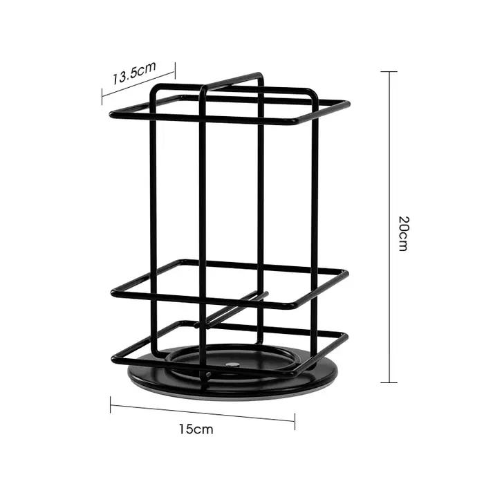 Support de rangement pour 40 dosettes de café Vertuo, support de rangement pour Nespresso Vertuoline, rotation à 360 degrés, fil métallique noir