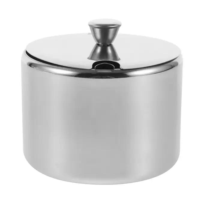 Sucrier de céréales en acier inoxydable, shaker d'assaisonnement avec couvercle, récipient de cuisine, bocaux