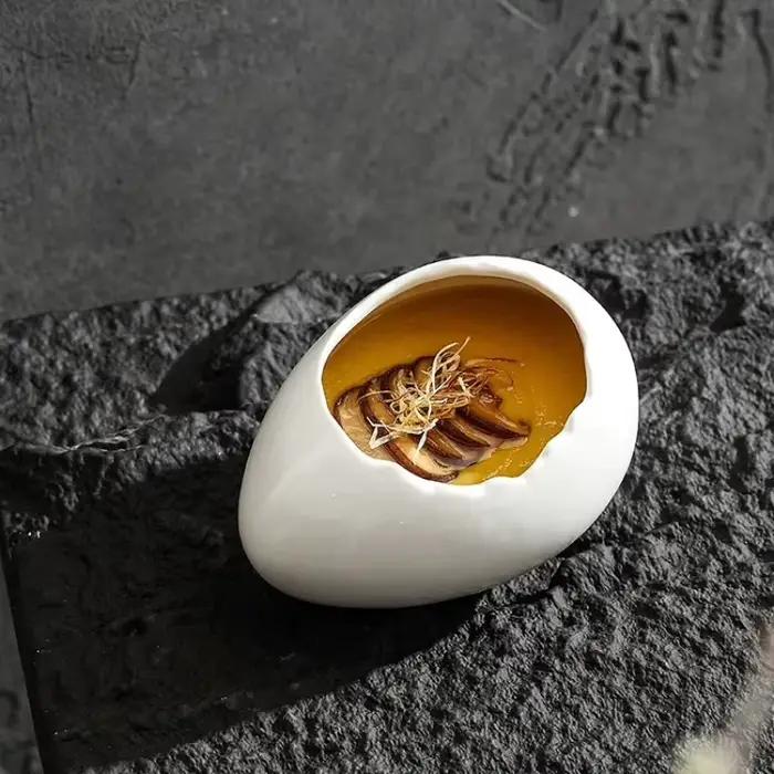 Coquille d'œuf cuit à la vapeur