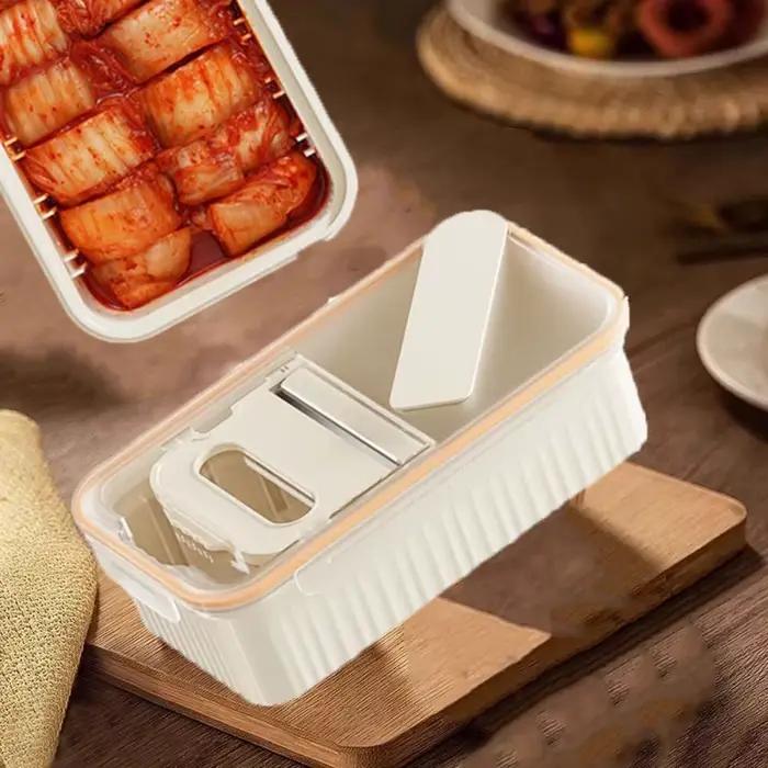 Coupe-Kémchi multifonctionnel en plastique scellé antidérapant pour la conservation de la fraîcheur grande capacité conteneur de stockage de cuisine multifonctionnelle