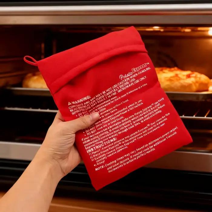 Sacs de pommes de terre au micro-ondes réutilisables, 8/1 pièces, rouge cuit, sacs de four à micro-ondes, cuisine domestique, pochette de maïs cuit, accessoires