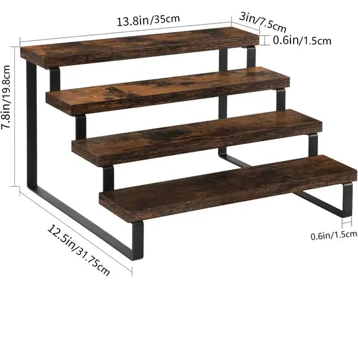 Présentoir à couches en bois massif multifonctionnel pour rangement de bouteilles et canettes d'assaisonnement moderne minimaliste à offrir pour cuisine ou salon