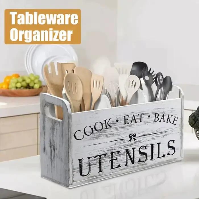 Porte-ustensiles de cuisine en bois