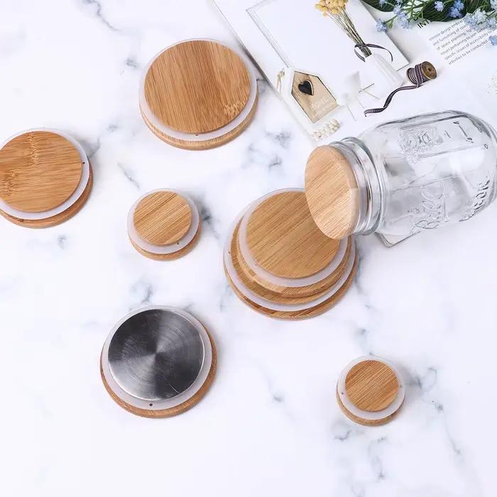 Couvercles de tasse à boire en bambou