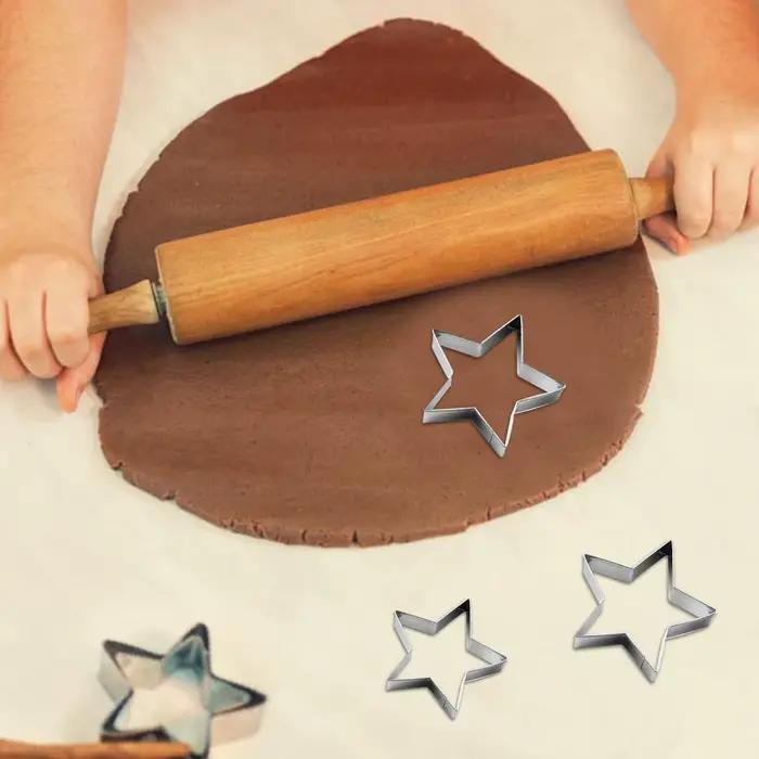 5 pièces/ensemble étoile emporte-pièces ensemble en acier inoxydable pâtisserie moule emporte-pièce ensemble étoile emporte-pièces pour enfant Biscuits Cutter fruits
