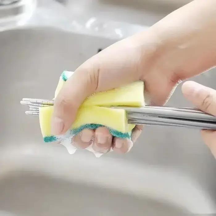 Éponge double face très absorbante, pot de nettoyage magique, brosse de nettoyage antirouille, outil de nettoyage des graisses de cuisine