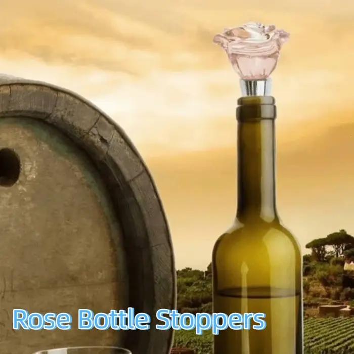 Bouchons de bouteille créatifs anti-fuite en forme de rose, pour conserver la fraîcheur, bouchons décoratifs en résine pour bouteilles de vin, utilisation en cuisine