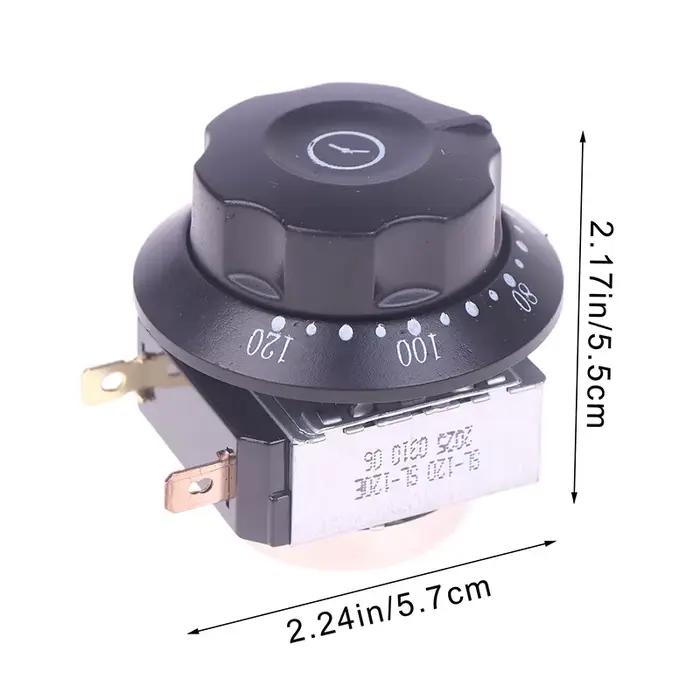 Bouton de four à micro-ondes 60Min, interrupteur de minuterie avec cloche, interrupteur de temps mécanique, armoire chaude, désinfection, pièces de four, 1 pièce