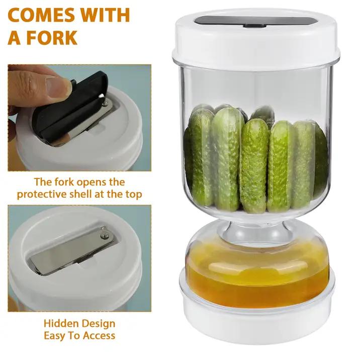 Récipient avec passoire pour aliments de cuisine, récipient à concombre, récipient sec à la maison, distributeur de support, pot à olives, 514 les