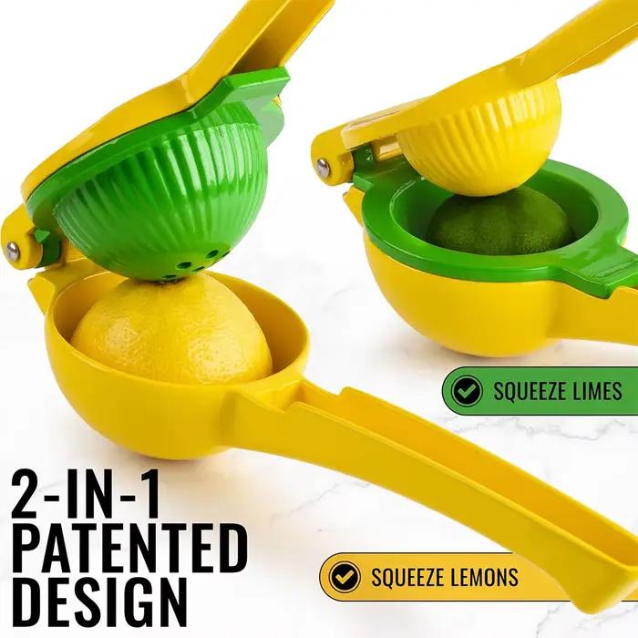 Presse-agrumes manuel 2 en 1 portable en alliage d'aluminium pour jus de fruits frais et naturel à offrir pour des occasions spéciales