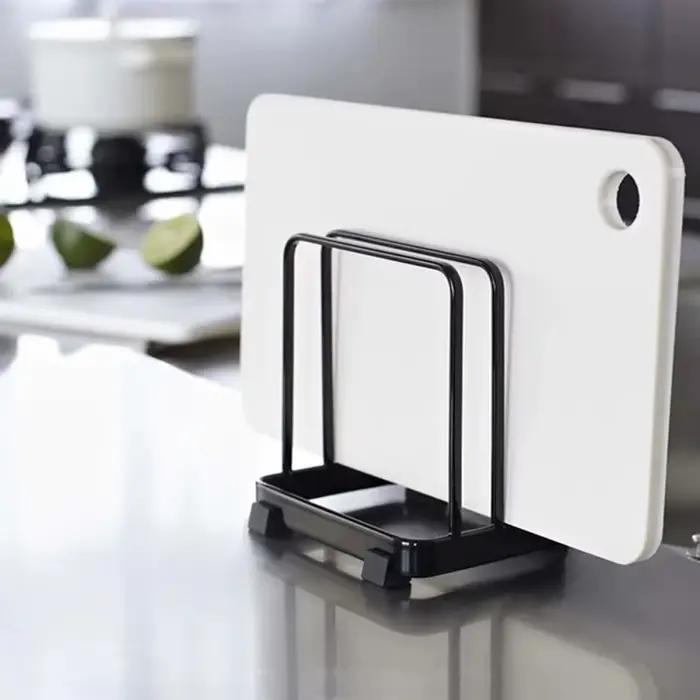 Étagère simple à plusieurs niveaux pour planches à découper, égouttoir vertical de cuisine couleur unie, support de séchage de vaisselle, tri et rangement