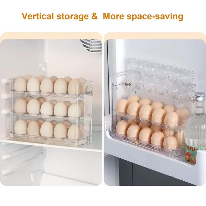 Boîte de rangement pour réfrigérateur d'œufs de cuisine de grande capacité