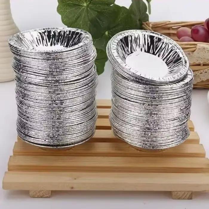 50/100 pièces Mini Pot tarte plaque de cuisson jetable cuisson tarte moules Cupcake Pan Pudding moule rond tasse de cuisson
