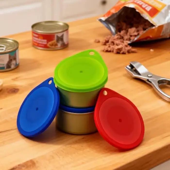 Lot de 6 couvercles réutilisables en plastique pour boîtes de conserve