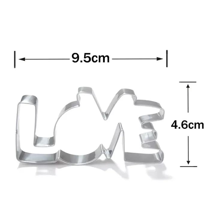 1 pièces reposteria amour mariage Fondant gâteau décor outils pâtisserie métal emporte-pièce en acier inoxydable