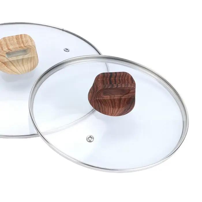 Capuchons universels de boutons de Pot Lib couvercles de casserole en bois résistants à la chaleur poignée de levage de remplacement ustensiles de cuisine pour homme femme occasions spéciales