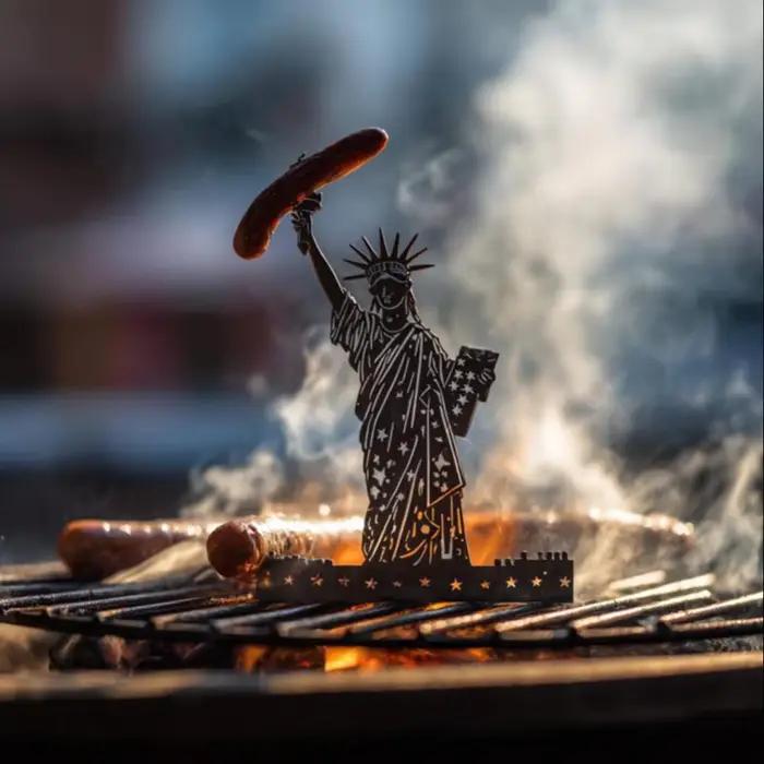 Outil de barbecue en acier robuste pour hot dogs amusants et résistant à la corrosion pour grillades en plein air et occasions spéciales