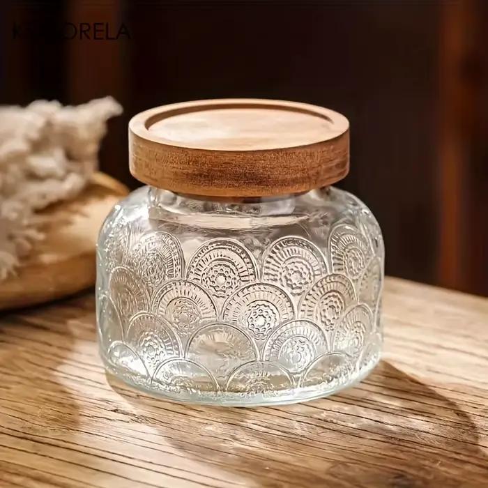 Pots scellés en verre à motifs de crabe rétro