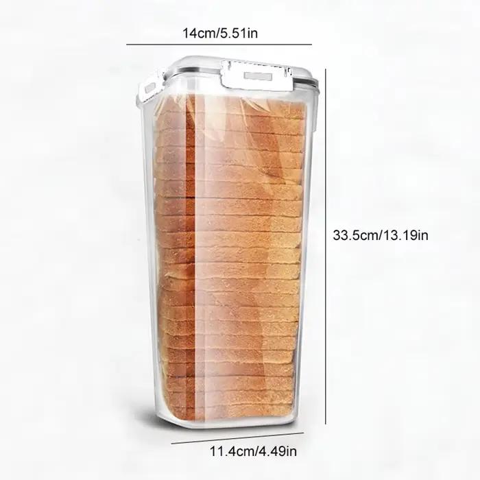 Boîte à pain en plastique avec couvercle hermétique et plateau