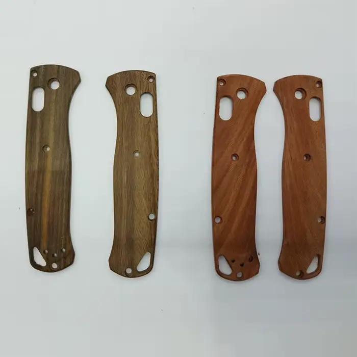Balances de poignée de couteau en bois massif naturel personnalisé, 2 Types, pour couteaux Bugout 535, accessoires de fabrication de bricolage, pièces