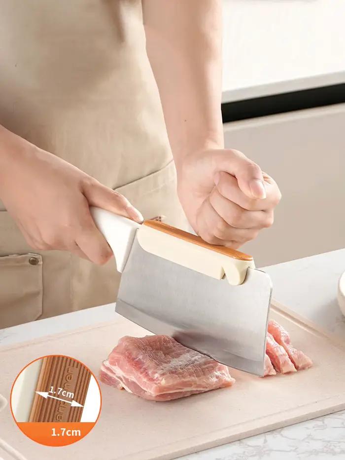 Outil d'assistance à la coupe avec affûteur, pince étendue pour un coupe sûr, protège-main, coupe de cuisine, 1 pièces