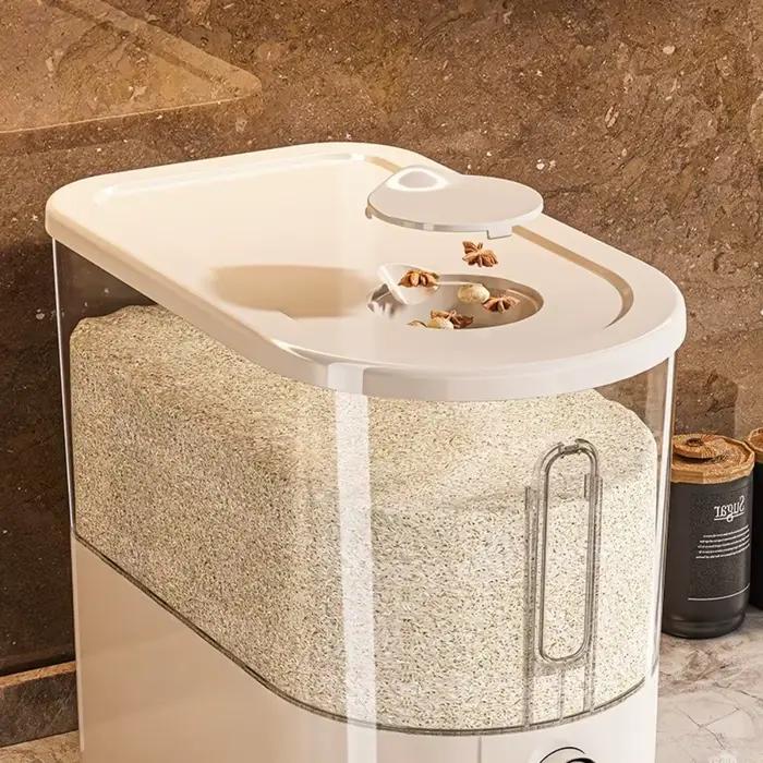 Nouveau récipient de stockage de riz anti-insectes 5/10KG distributeur de nourriture sèche résistant à l'humidité