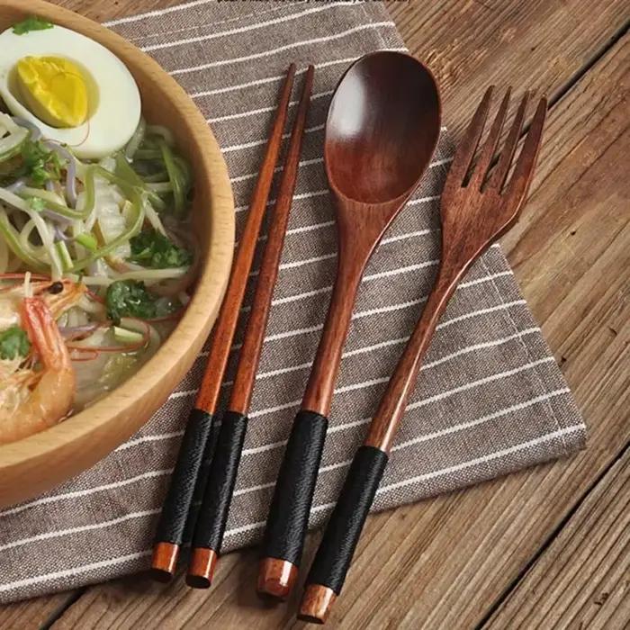 Ensemble de couverts en bois pour sushi, couverts à la japonaise modernes, cadeau pour occasions spéciales, vaisselle écologique et élégante pour la maison