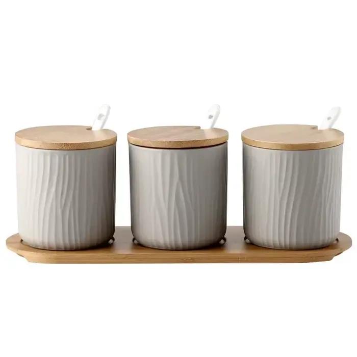 Boîtes d'assaisonnement créatives en céramique, boîtes d'assaisonnement HI, pots de sel à usage domestique