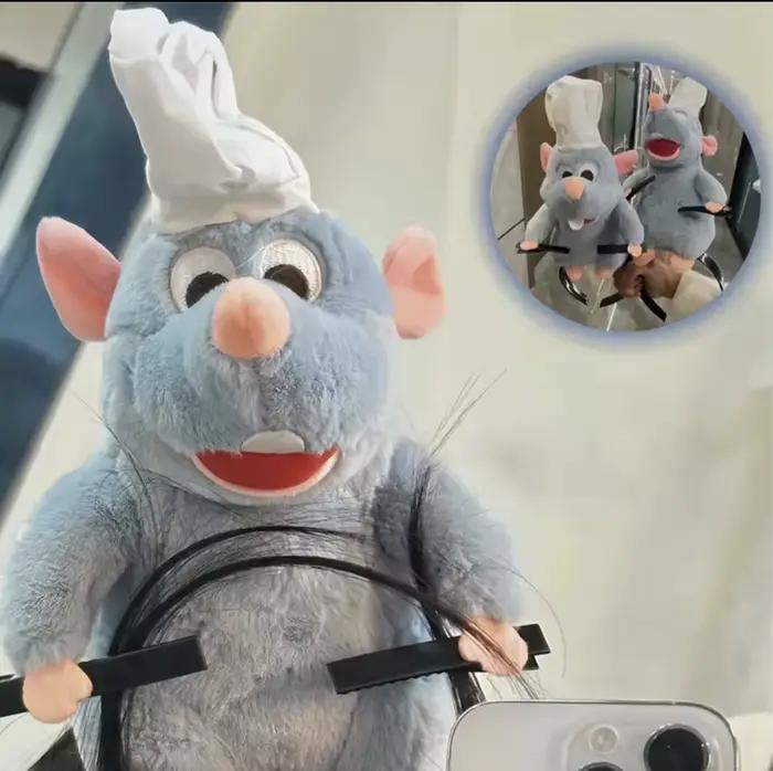 Serre-tête Ratatouille mignon, accessoire capillaire en peluche Kawaii, pince à cheveux large colorée, coiffe créative, cadeau