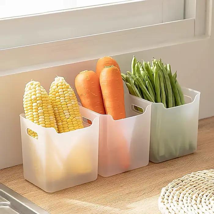 Boîtes de rangement pour réfrigérateur, bac à légumes pour fruits et épices, récipient pour aliments frais, stockage à froid, boîtes de cuisine, 1PC