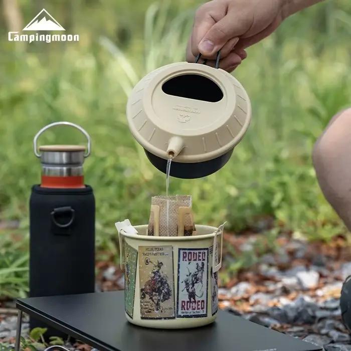 CAMPINGMOON Couvercle de casserole en silicone de qualité alimentaire pour café de camping, couvercle de pot infusé à la main pour bol à salade, couvercle de pot universel