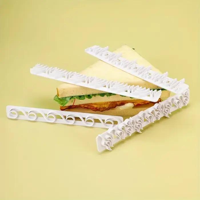 4 pièces/ensemble emporte-pièces à biscuits Fondant pâtisseries vagues d'herbe feu glace forme gâteau autour décor