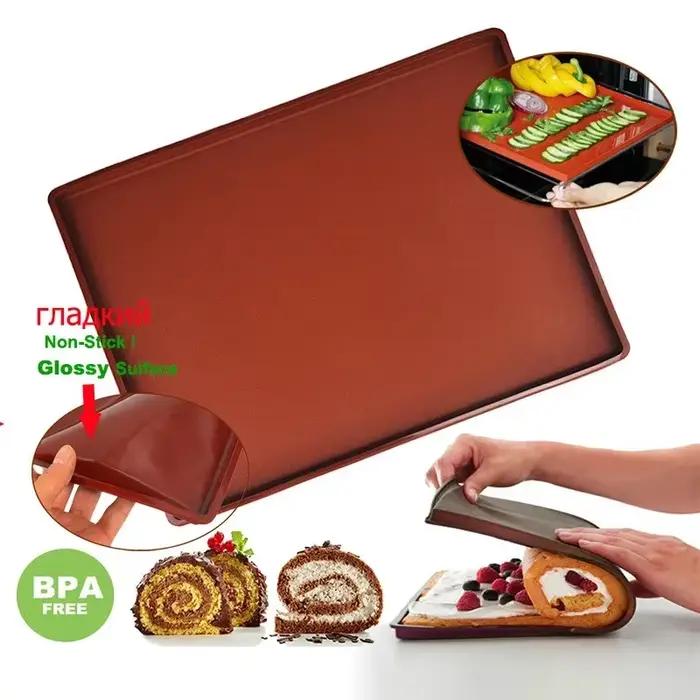 Tapis de cuisson en Silicone, moule à rouleau de gâteau, Macaron suisse, tapis de four antiadhésif, outils de pâtisserie, Gadgets de cuisine, accessoires