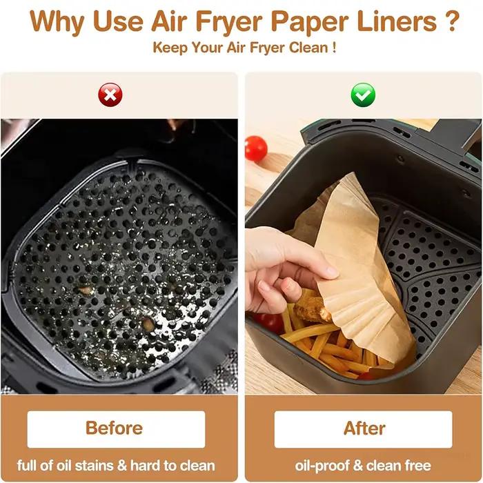 Papier parchemin carré pour friteuse à air