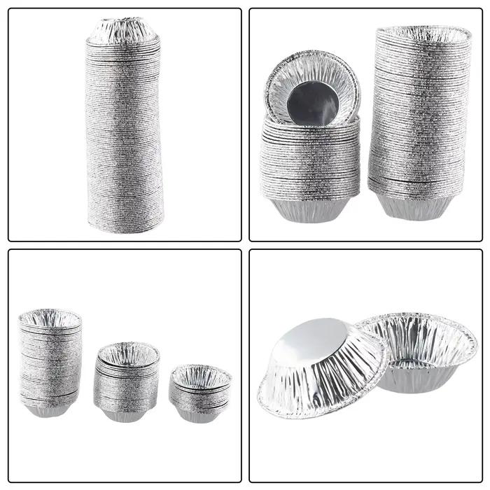 100 pièces aluminium 3in feuille tarte Pan jetable Mini Pot