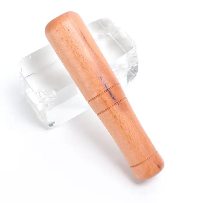 Pilon à broyer en bois, pilon à ail pour la maison et le restaurant, outil de broyage et de pilage pour la cuisine (couleur aléatoire)