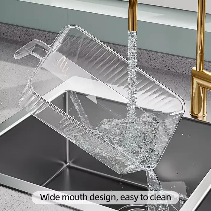 Boîte de rangement pour réfrigérateur empilable avec couvercle