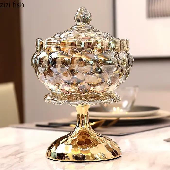 Bocal de rangement en verre nouveau classique post-moderne gris clair pour stockage de thé café collations et bonbons occasions spéciales-decoration-cuisine-pratique-durable