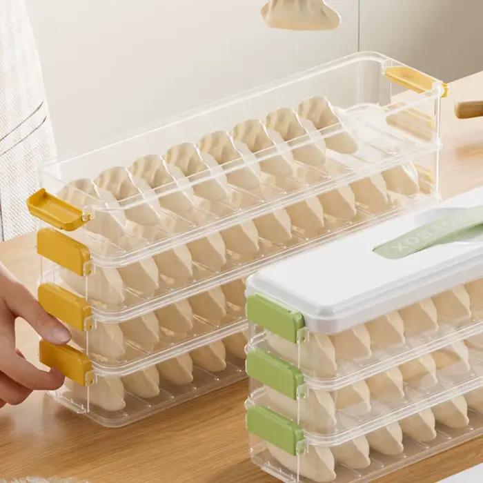 Boîte de rangement pour raviolis frais, de qualité alimentaire, pour cuisine domestique, pour porte latérale de réfrigérateur, pour l'organisation de raviolis et wontons