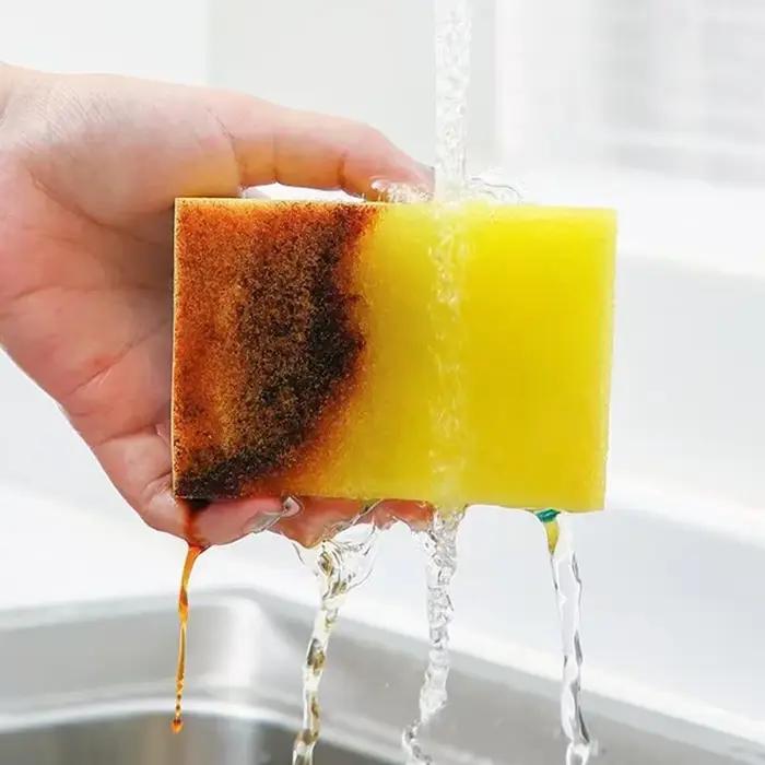 Éponge double face très absorbante, pot de nettoyage magique, brosse de nettoyage antirouille, outil de nettoyage des graisses de cuisine