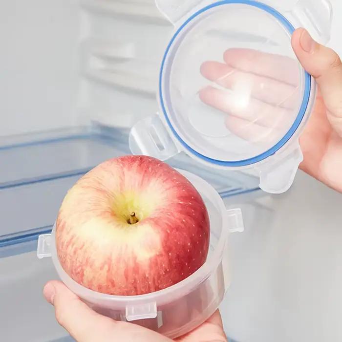 Boîte de stockage de fruits et légumes réutilisable en plastique PP transparent pour réfrigérateur et organisation de cuisine occasionnelle et quotidienne