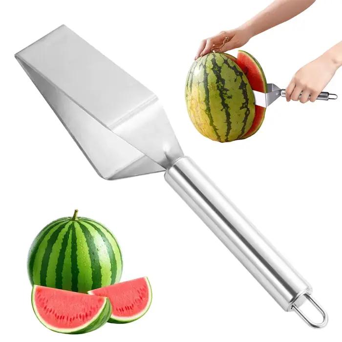 Coupe-pastèque triangulaire en acier inoxydable pour couper la pastèque en morceaux