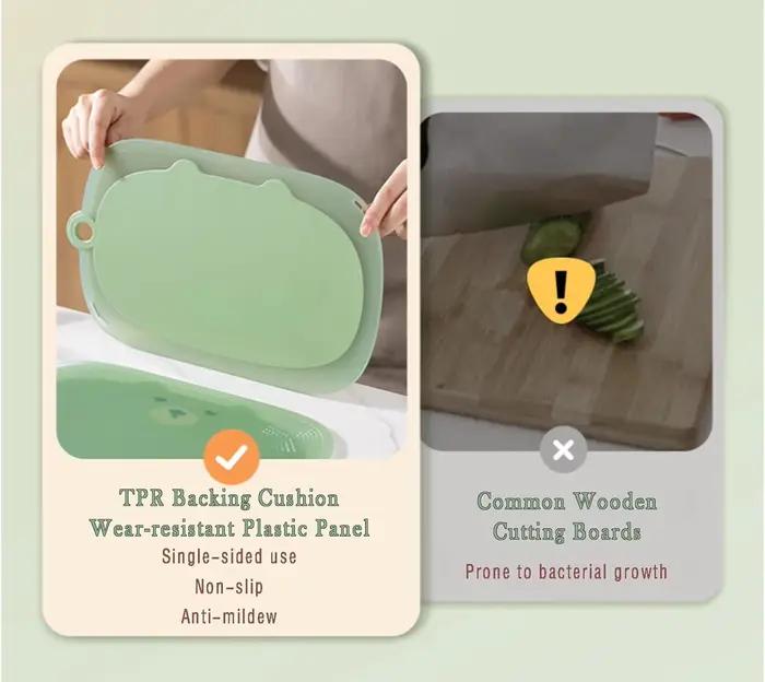 Planche à découper de cuisine en plastique antidérapante